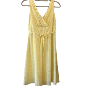 Blu Sage Yellow illet Sleeveless Dress size 6